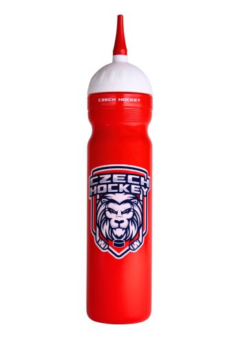 Hokejová lahev 1,0l červená Český lev N