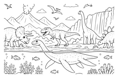 VKLAD ZS Dinosauří svět - omalovánka
